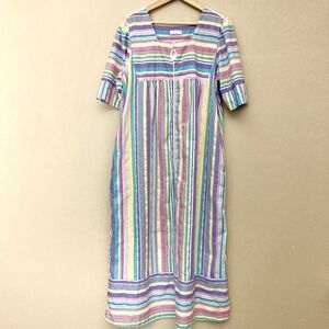 CW Casuals Vintage Pastel Stripe Muumuu - Women’s Medium-Large